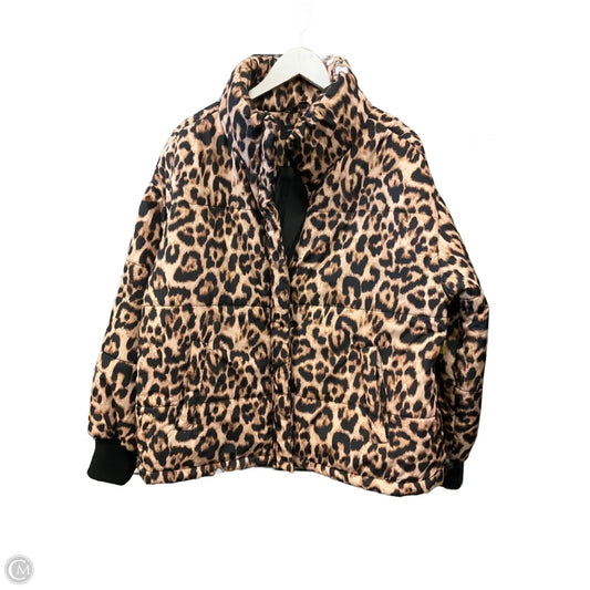 Jacket Puffer & Quilted By Marc New York In Animal Print, Size: L
