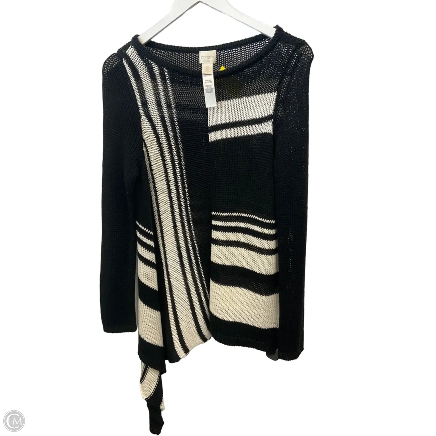Sweater By Chicos In Black & White, Size: S