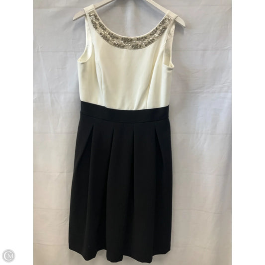Dress Party Midi By White House Black Market In Black & White, Size: M