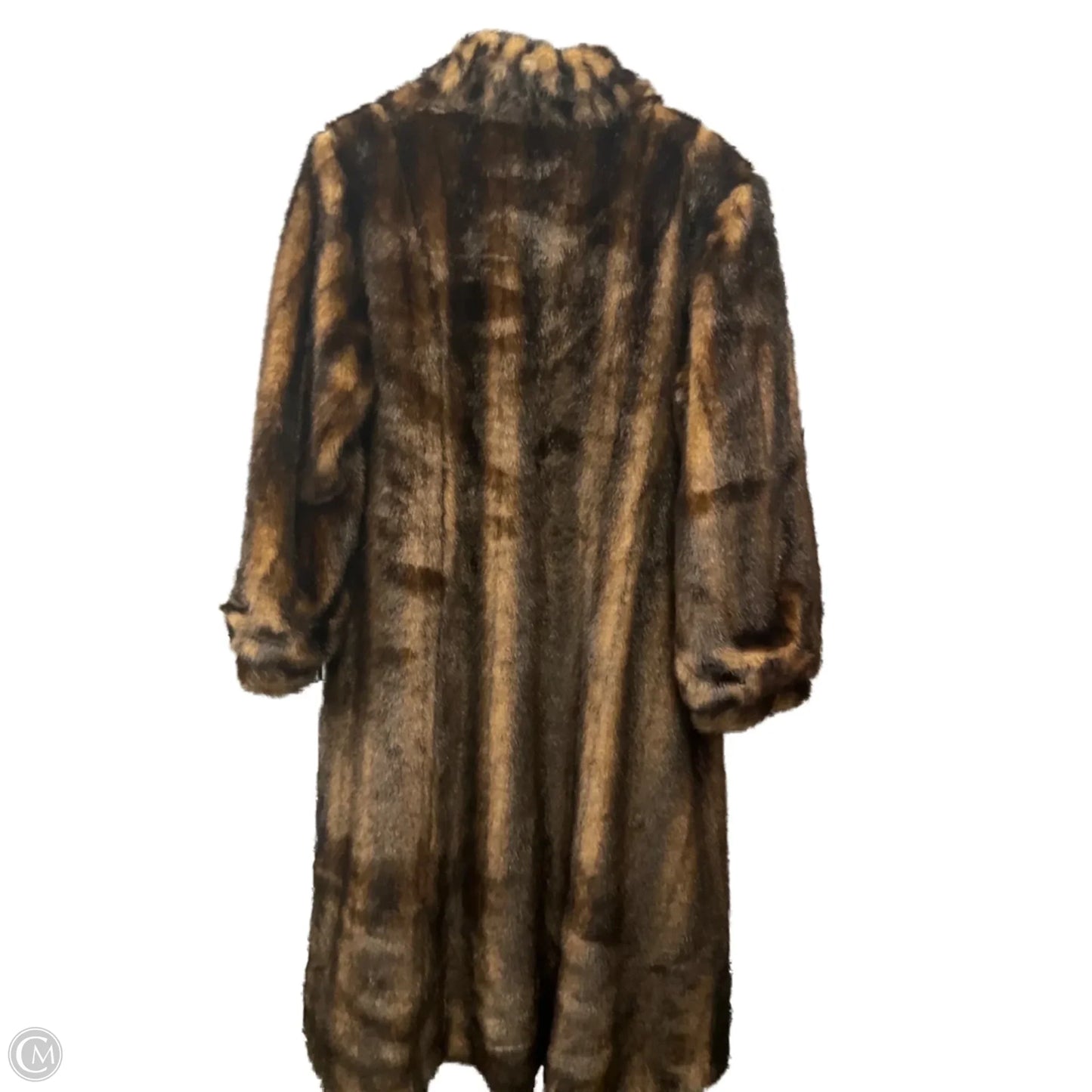Coat Faux Fur & Sherpa By Pamela Mccoy In Brown, Size: 1x