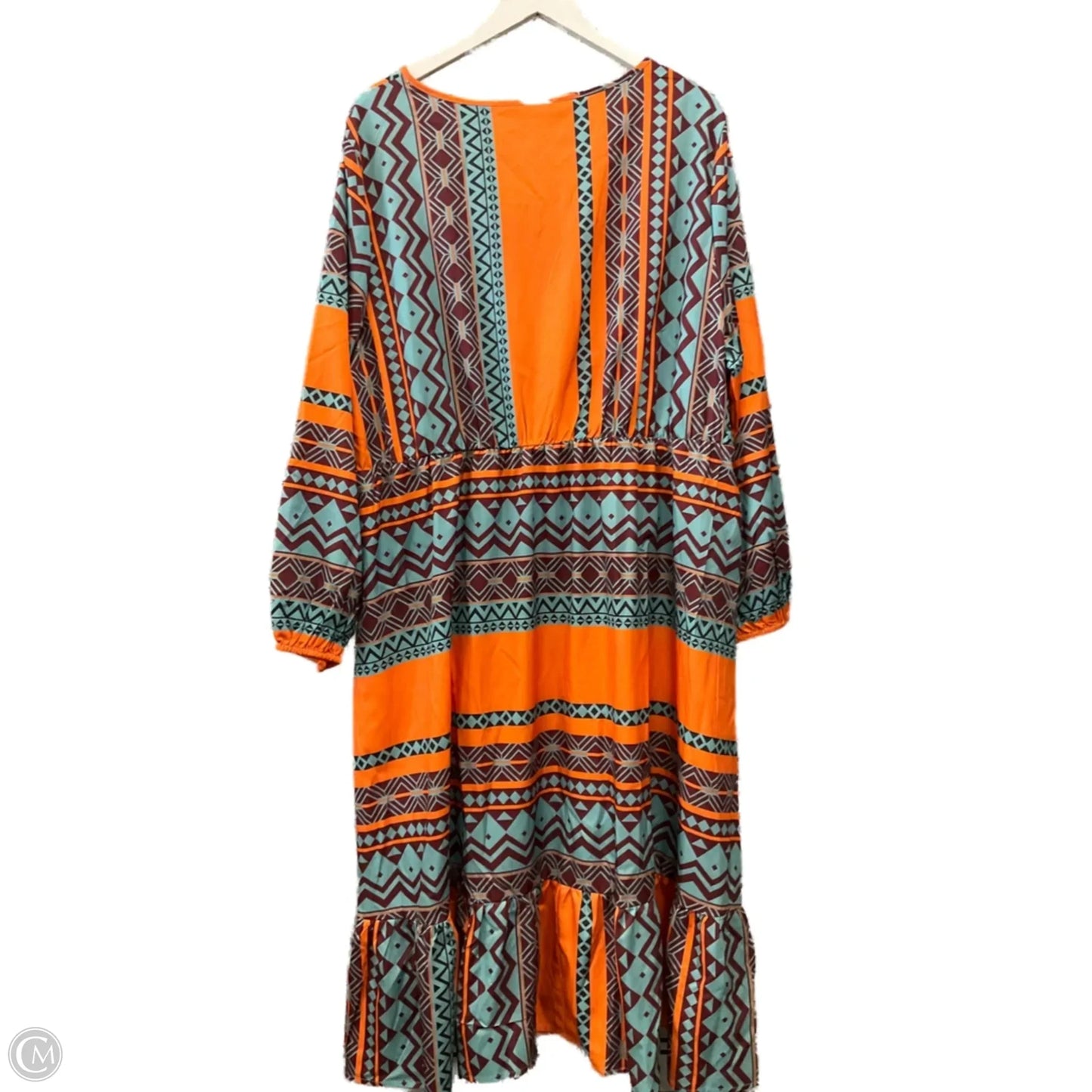 Dress Casual Midi By Bloomchic In Orange, Size: 3x