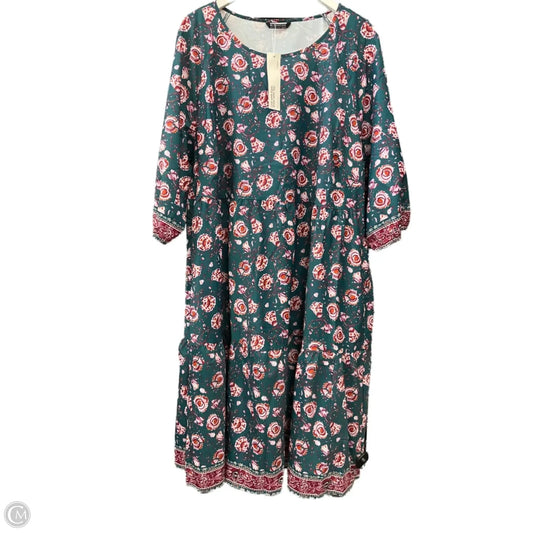 Dress Casual Midi By Bloomchic In Green, Size: 3x