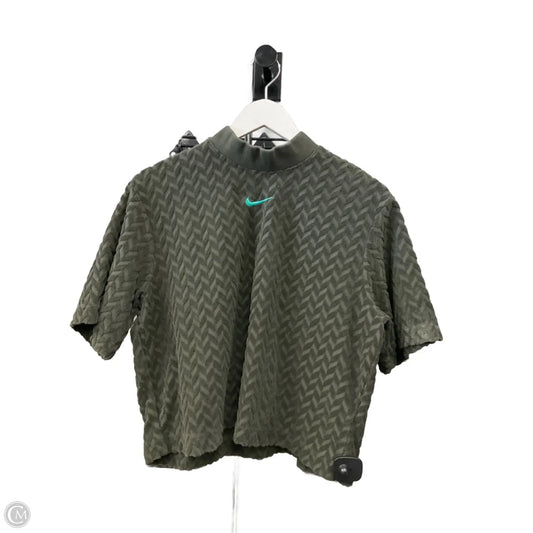 Athletic Top Short Sleeve By Nike Apparel In Green, Size: S