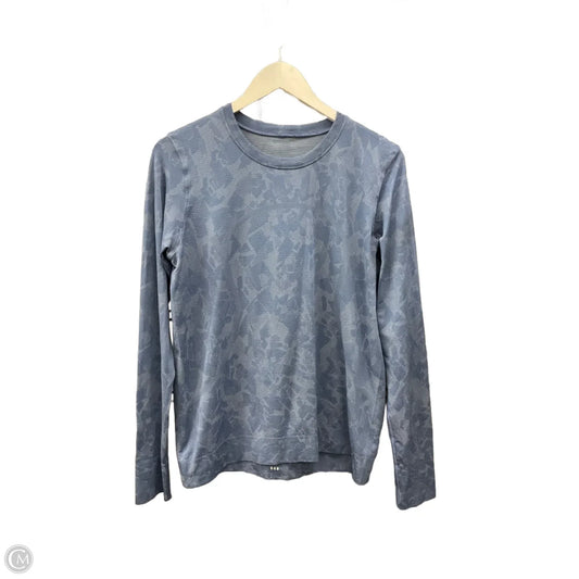 Athletic Top Long Sleeve Crewneck By Lululemon In Blue, Size: M