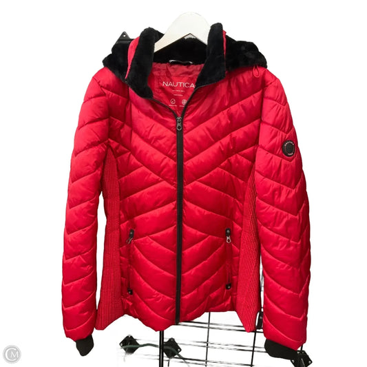 Coat Puffer & Quilted By Nautica In Red, Size: Xl