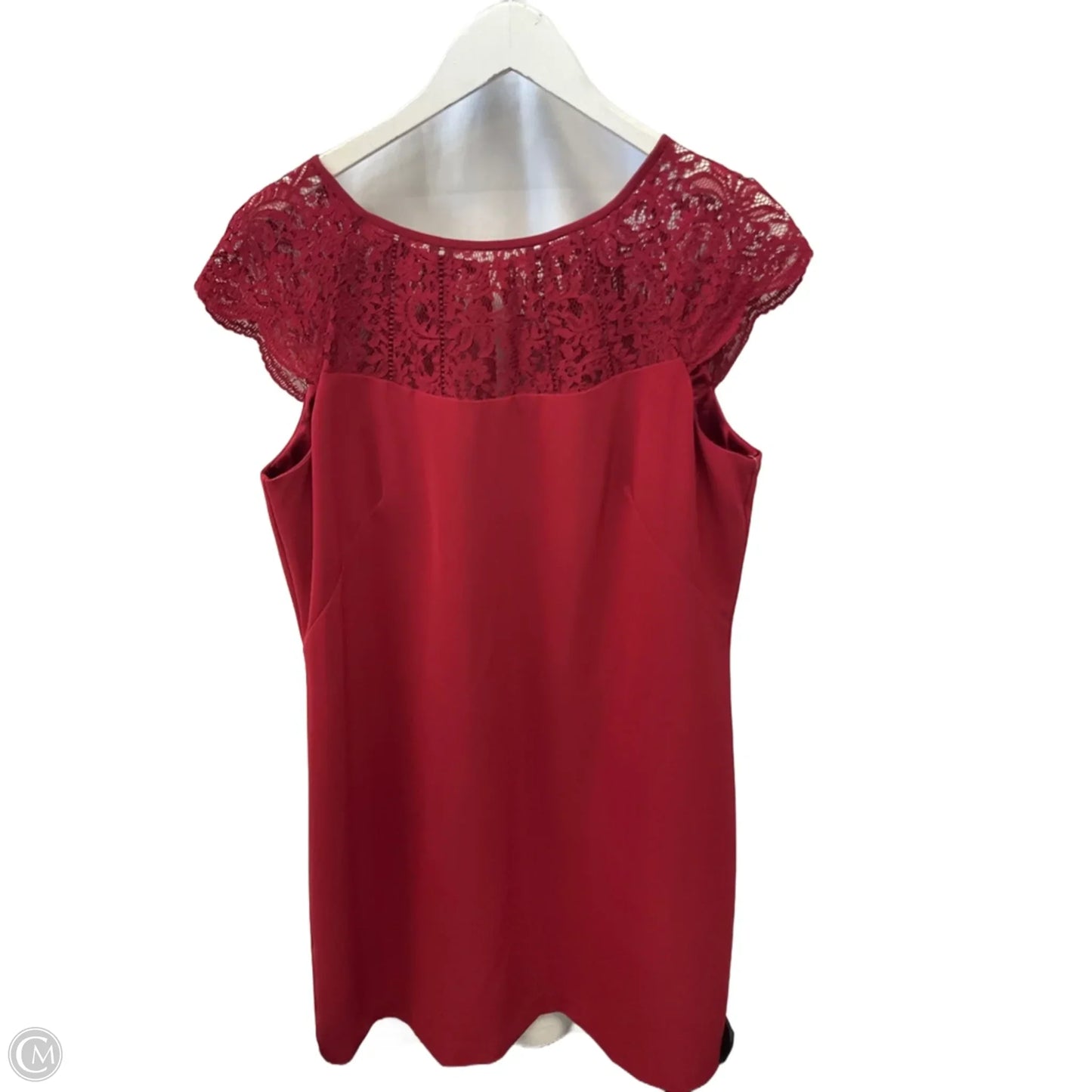 Dress Casual Midi By White House Black Market In Red, Size: L