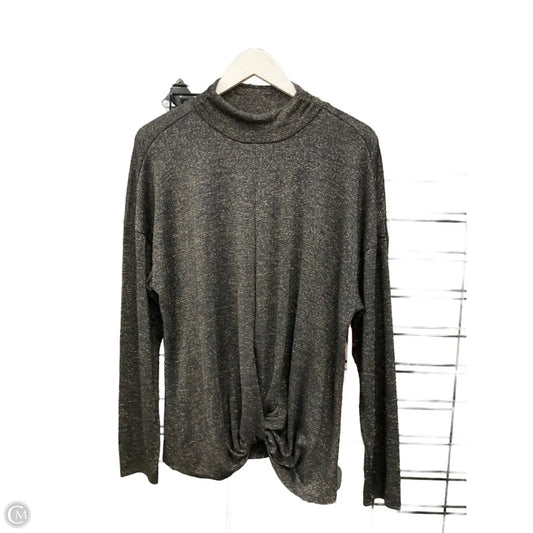 Top Long Sleeve By Jennifer Lopez In Black & Gold, Size: Xxl