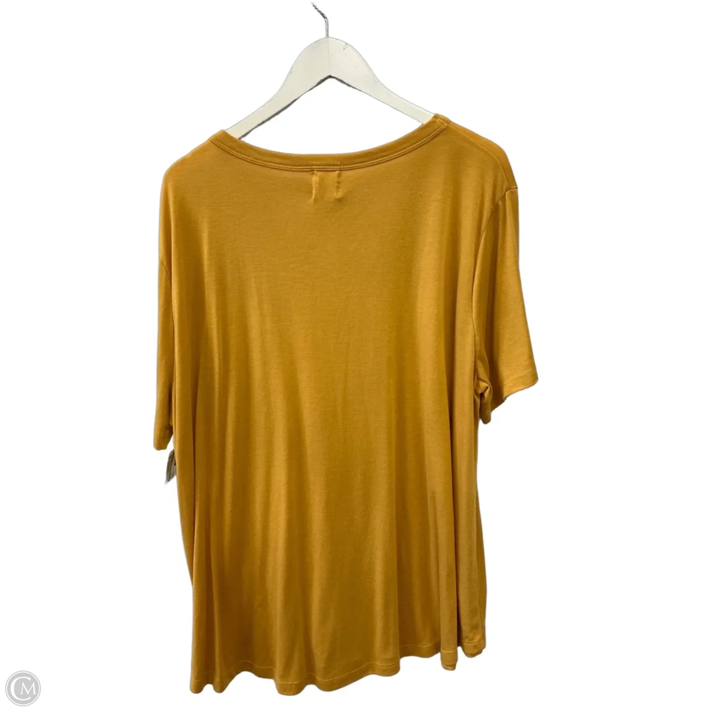 Top Short Sleeve By Clothes Mentor In Yellow, Size: 3x
