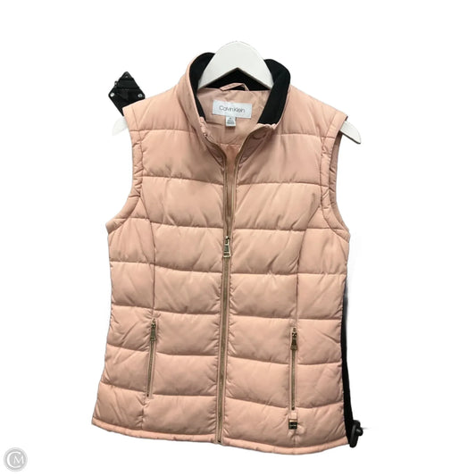 Vest Puffer & Quilted By Calvin Klein In Pink, Size: S