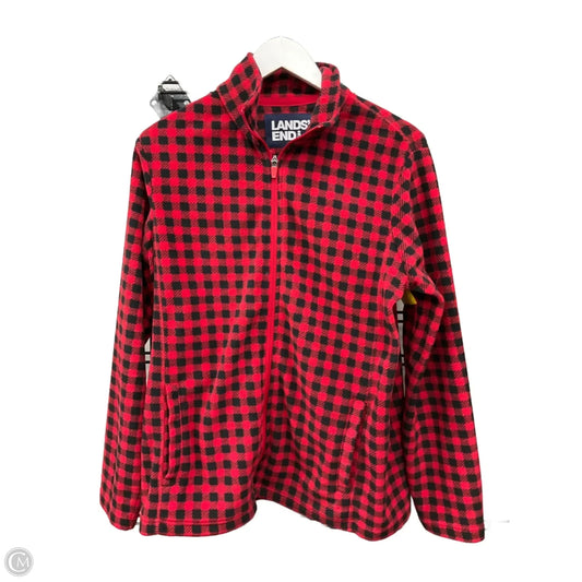 Jacket Fleece By Lands End In Red, Size: L