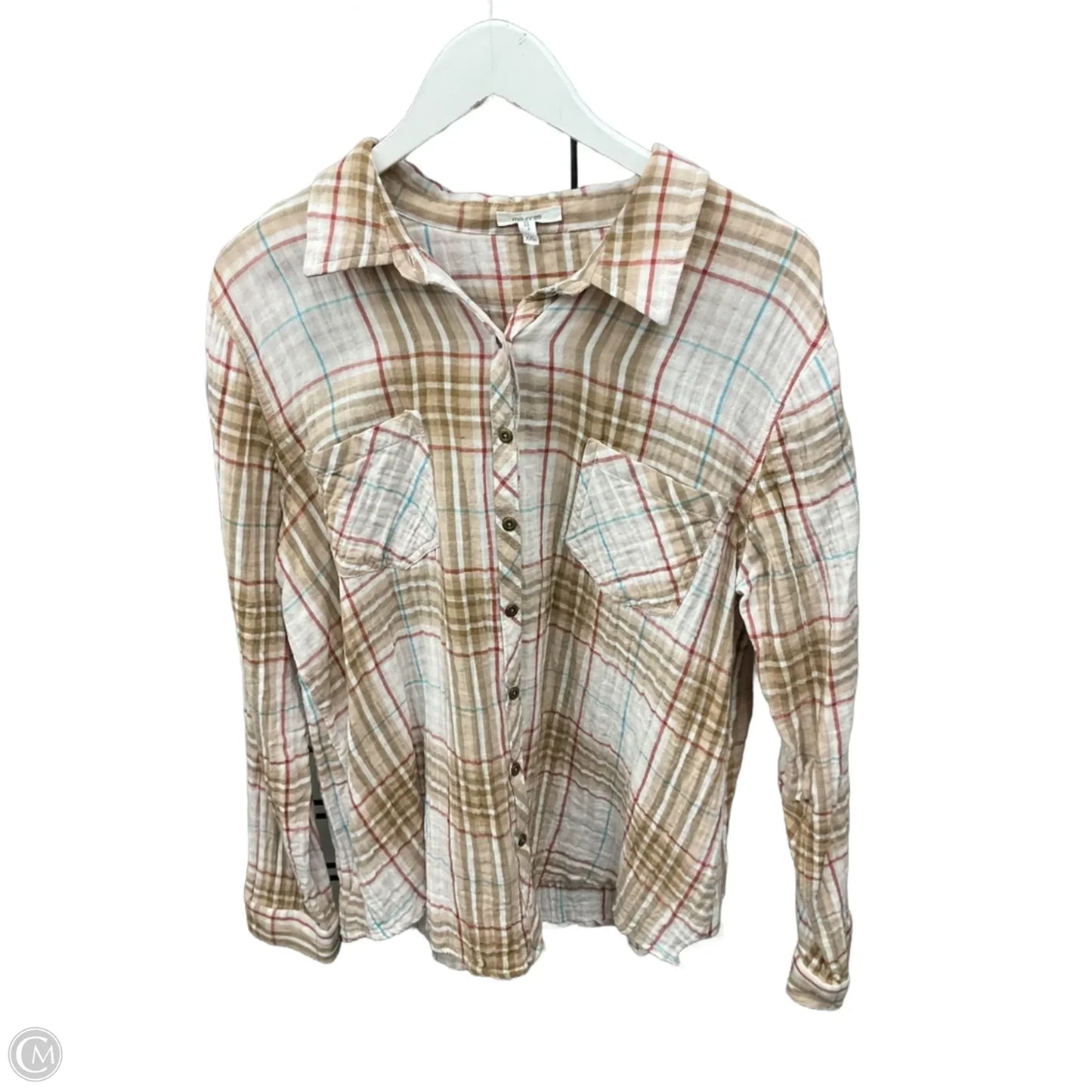 Top Long Sleeve By Maurices In Brown, Size: Xxl