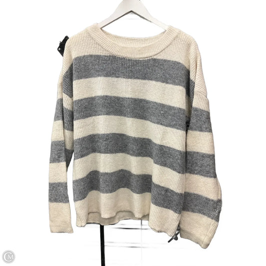 Sweater By Maurices In Cream & Grey, Size: L