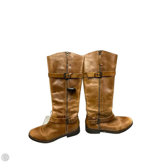 Boots Knee Flats By Clothes Mentor In Tan, Size: 6