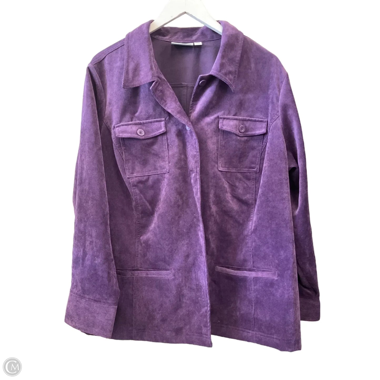 Blazer By Croft And Barrow In Purple, Size: 2x