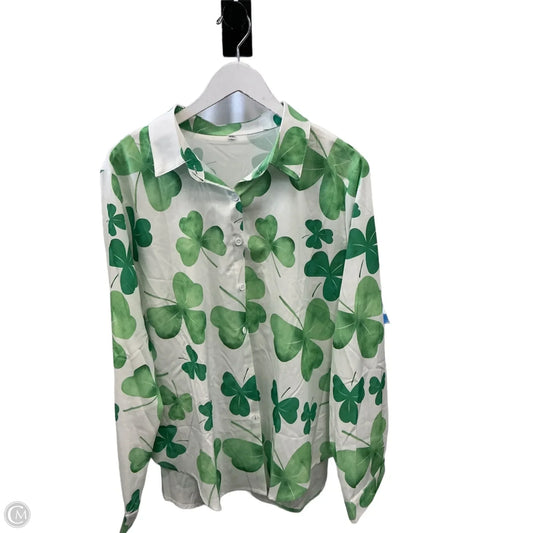 Top Long Sleeve By Cme In Green, Size: Xxl