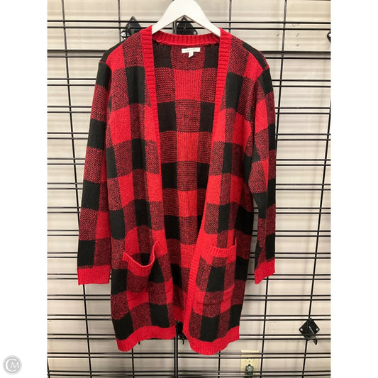 Sweater Cardigan By Maurices In Red, Size: 2x