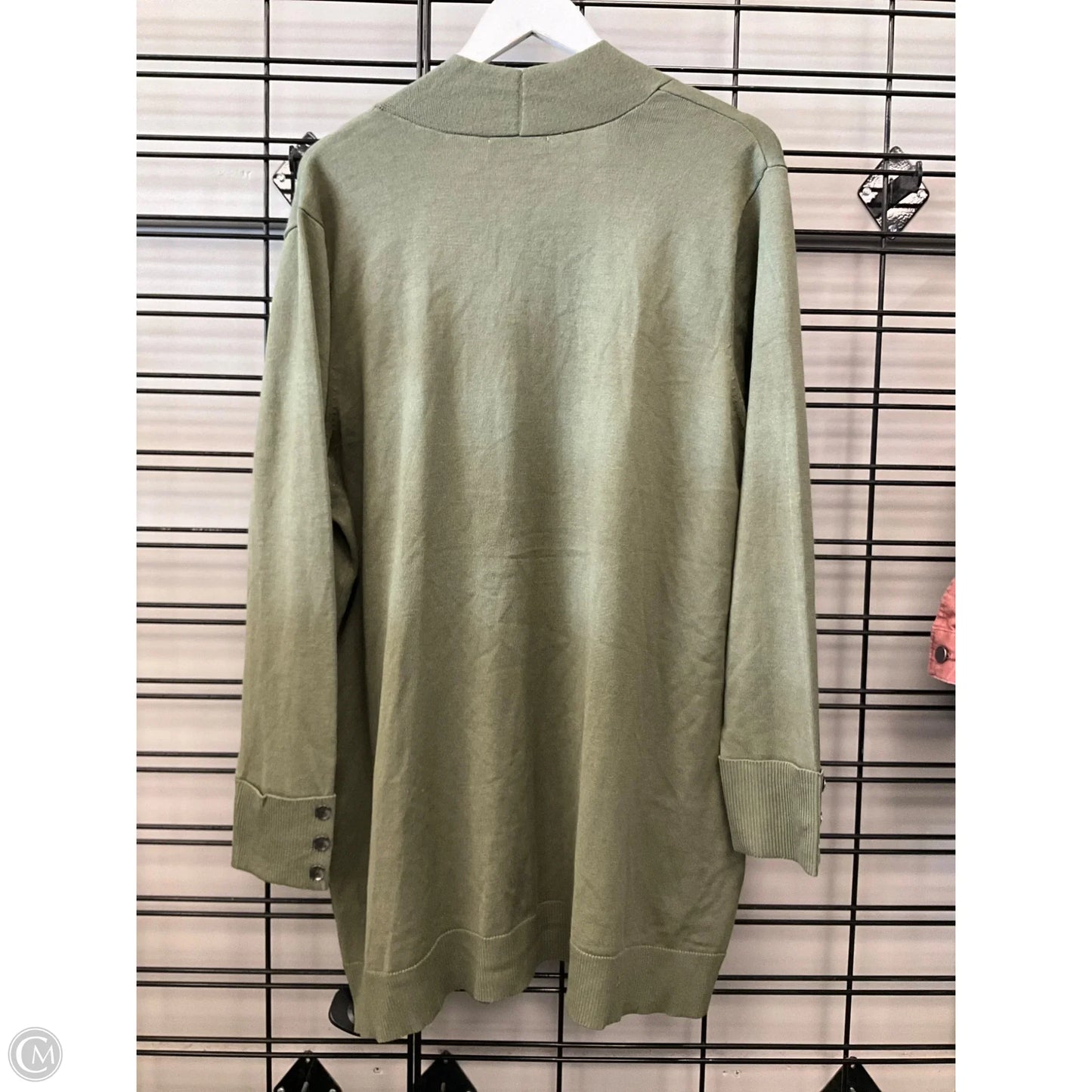 Sweater Cardigan By Cj Banks In Green, Size: 2x