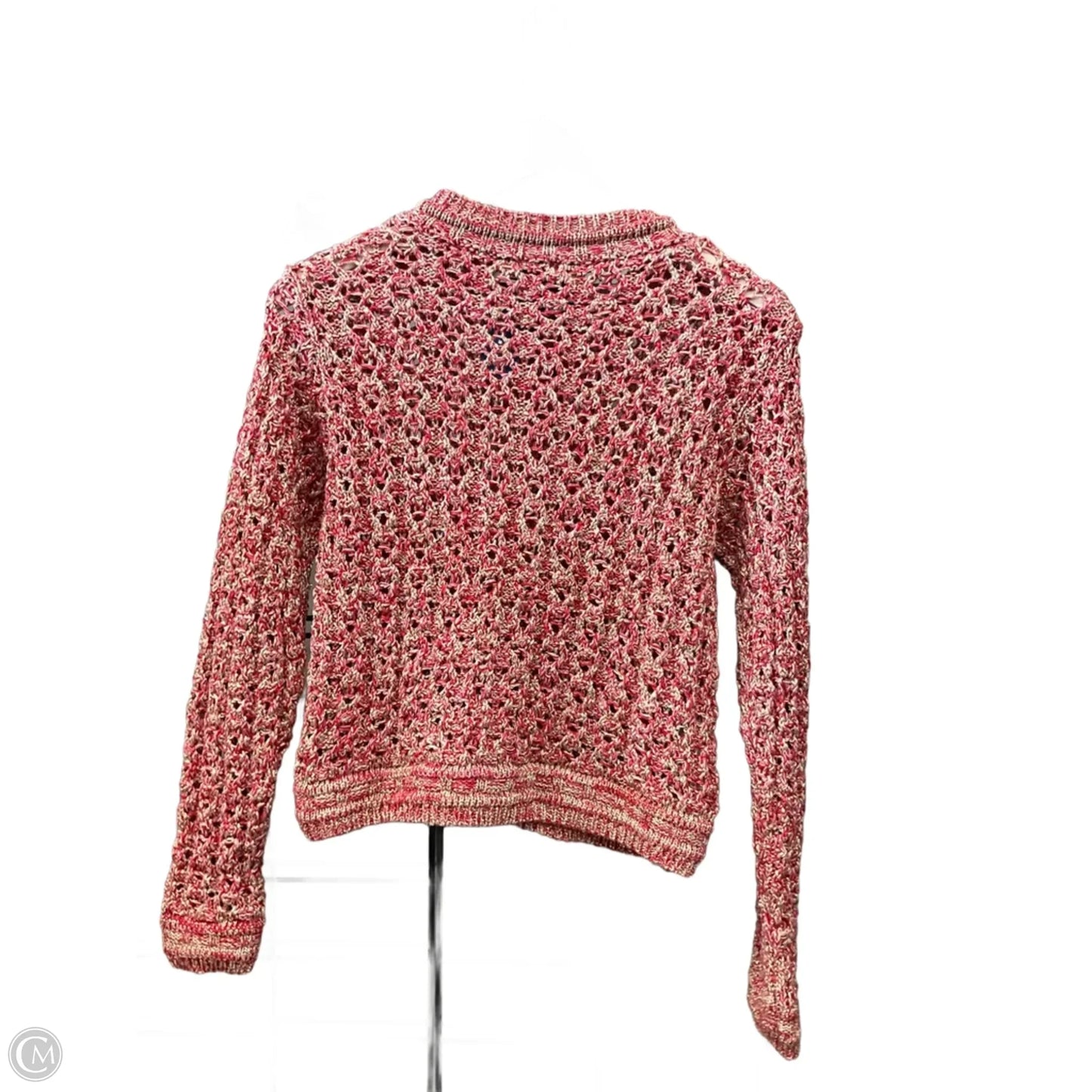 Sweater Cardigan By Mng In Pink & Red, Size: S