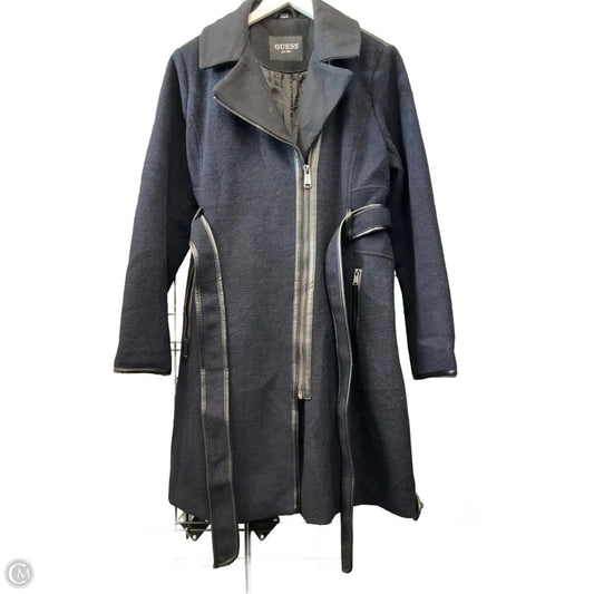 Coat Wool By Guess In Navy, Size: Xl