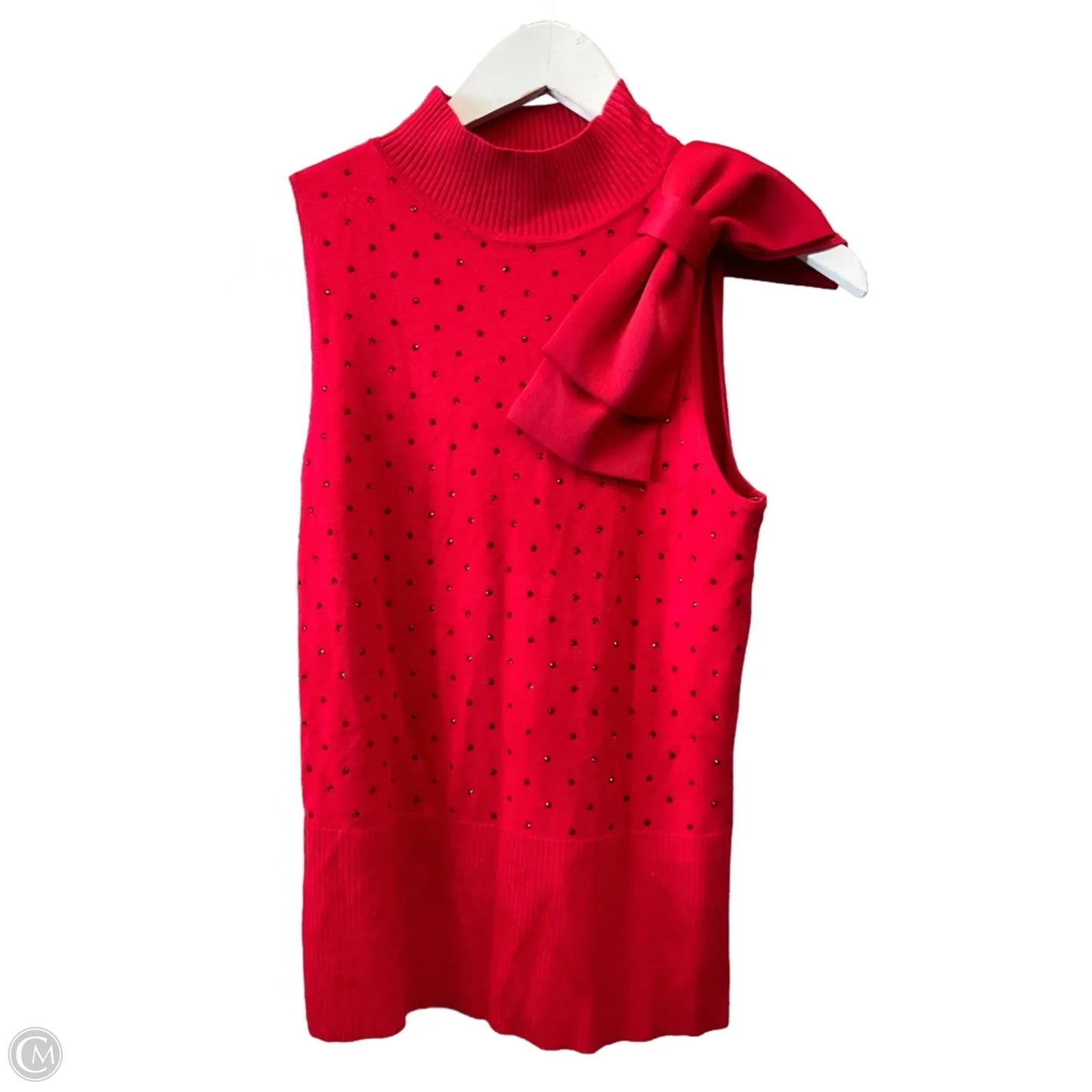 Blouse Sleeveless By New York And Co In Red, Size: M