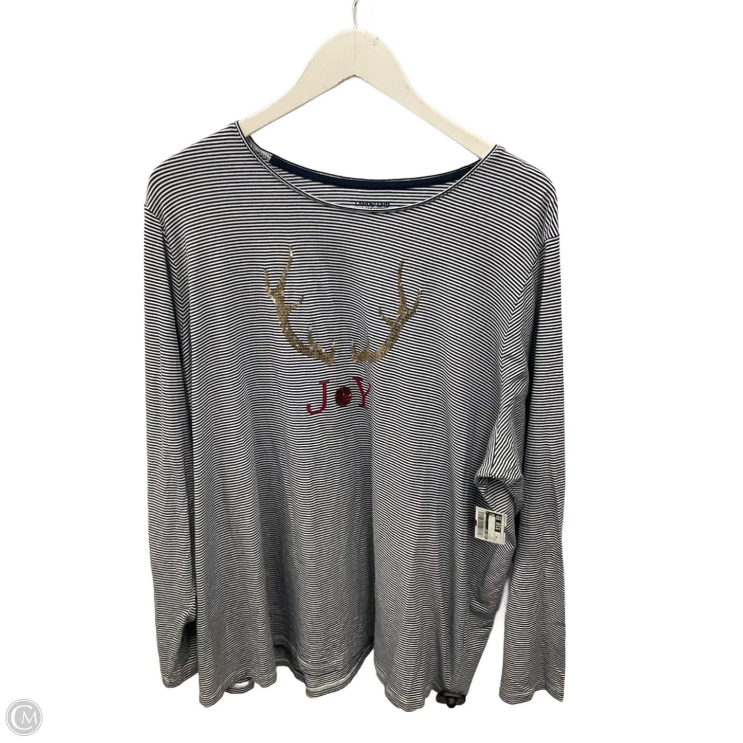 Top Long Sleeve By Lands End In Navy, Size: 3x