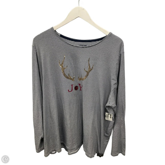 Top Long Sleeve By Lands End In Navy, Size: 3x