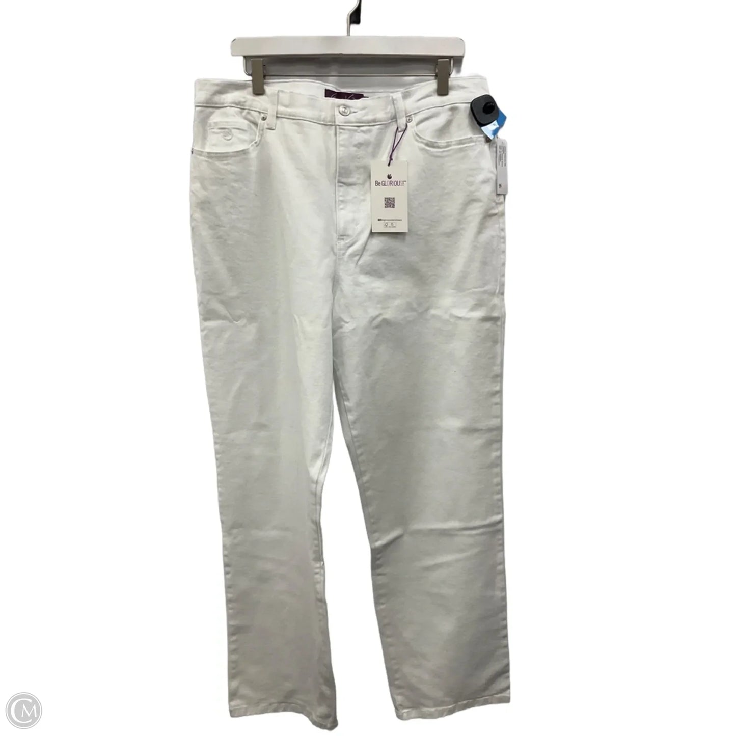 Jeans Straight By Gloria Vanderbilt In White, Size: 18