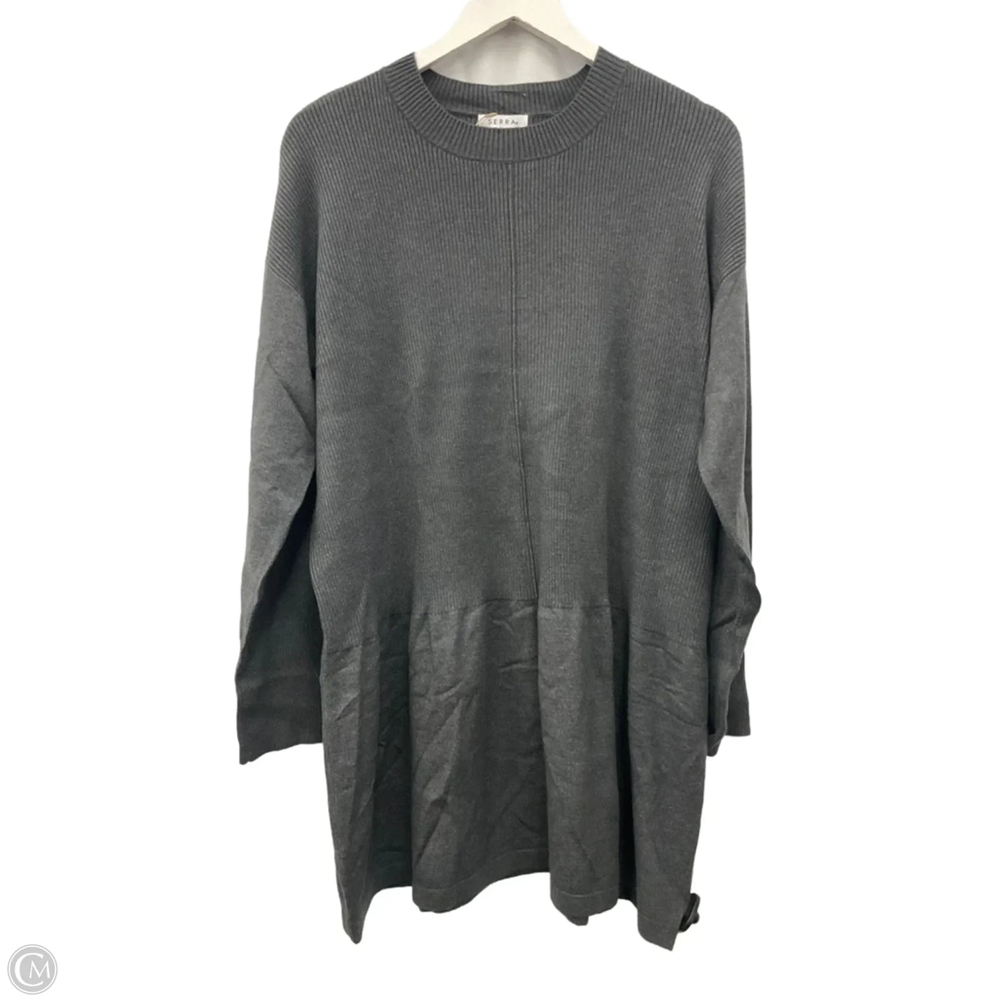 Tunic Long Sleeve By Serra In Grey, Size: M