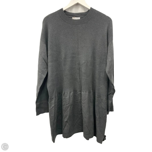 Tunic Long Sleeve By Serra In Grey, Size: M