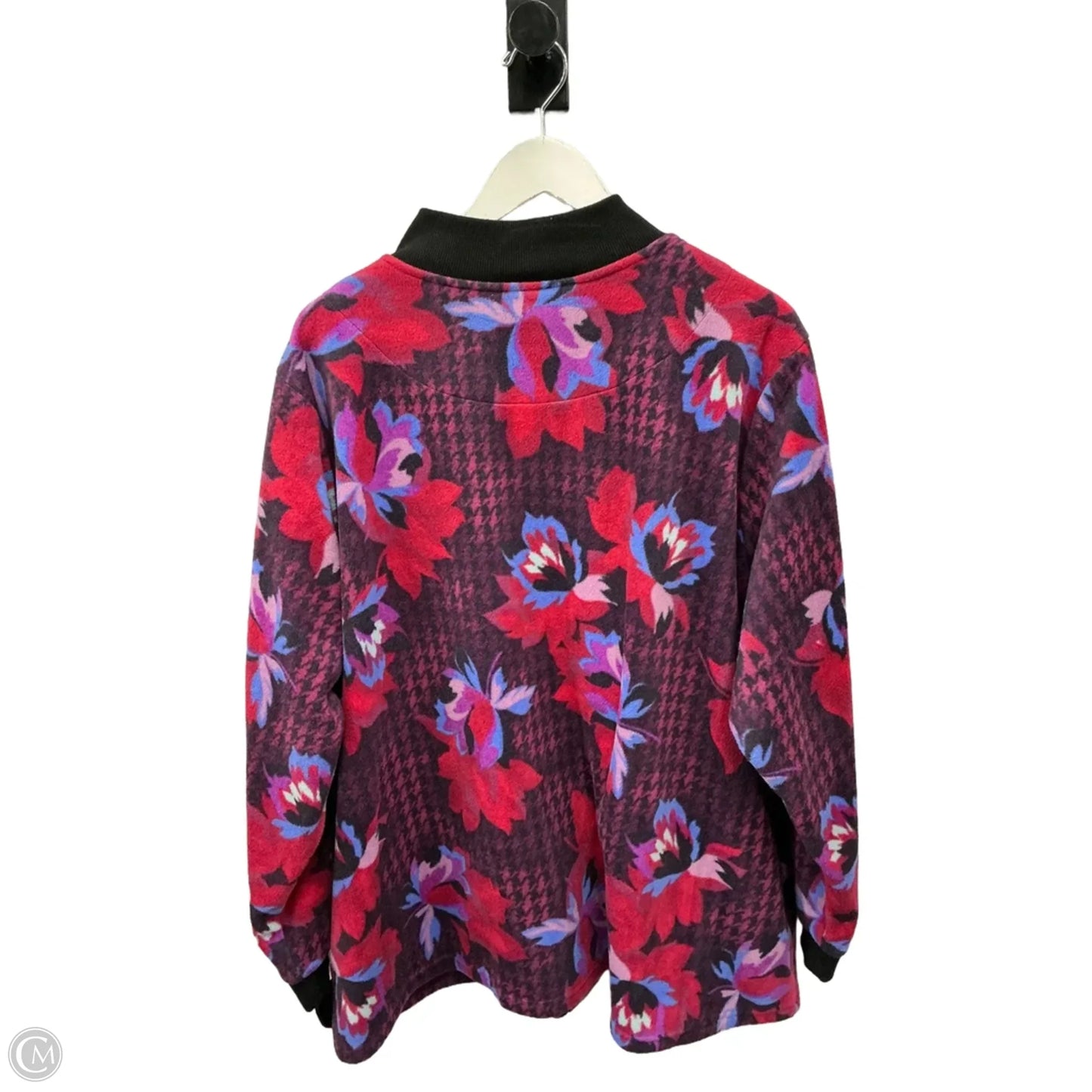 Jacket Fleece By Bob Mackie Qvc In Red, Size: 3x