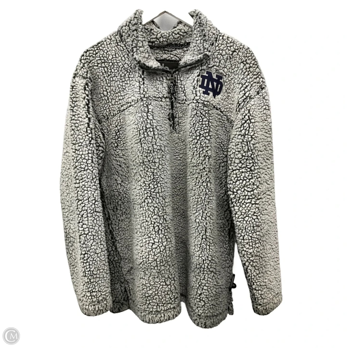 Athletic Top Long Sleeve Collar By Clothes Mentor In Grey, Size: Xl