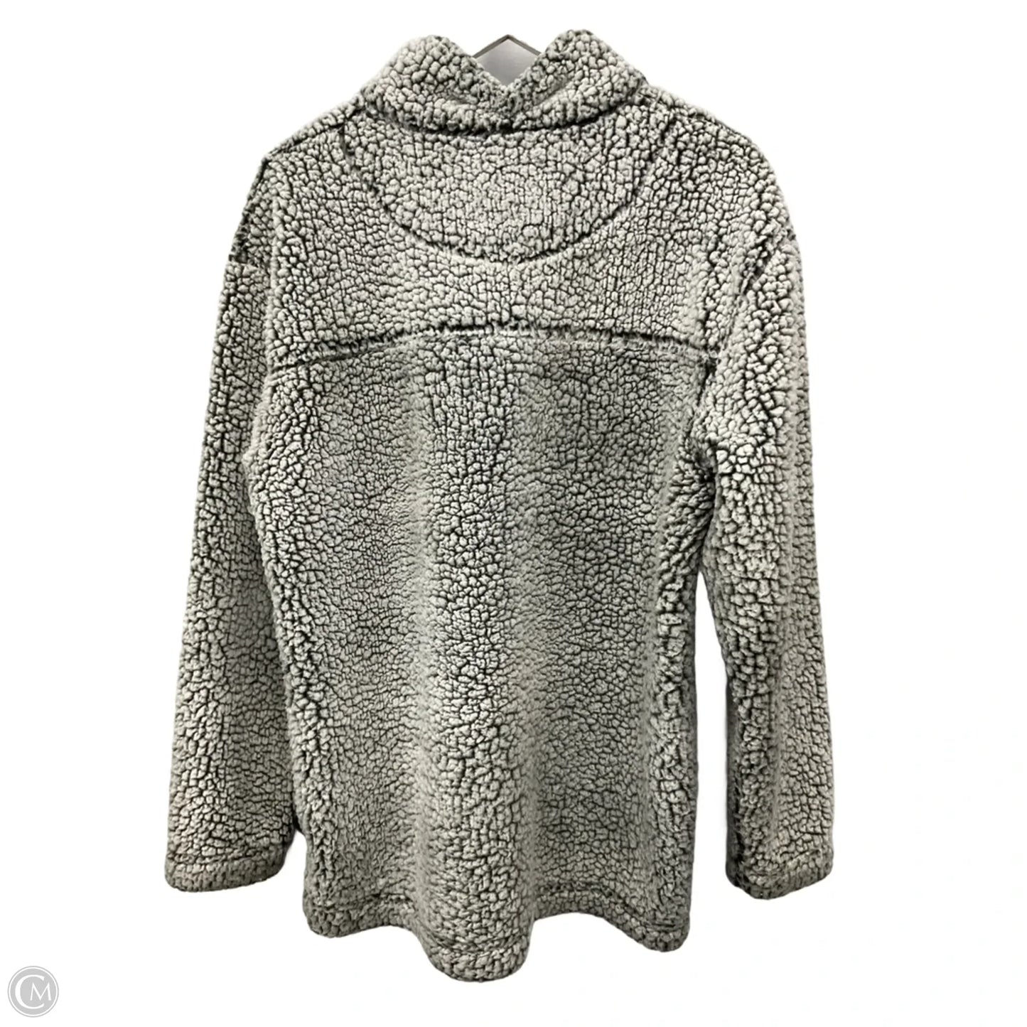 Athletic Top Long Sleeve Collar By Clothes Mentor In Grey, Size: Xl