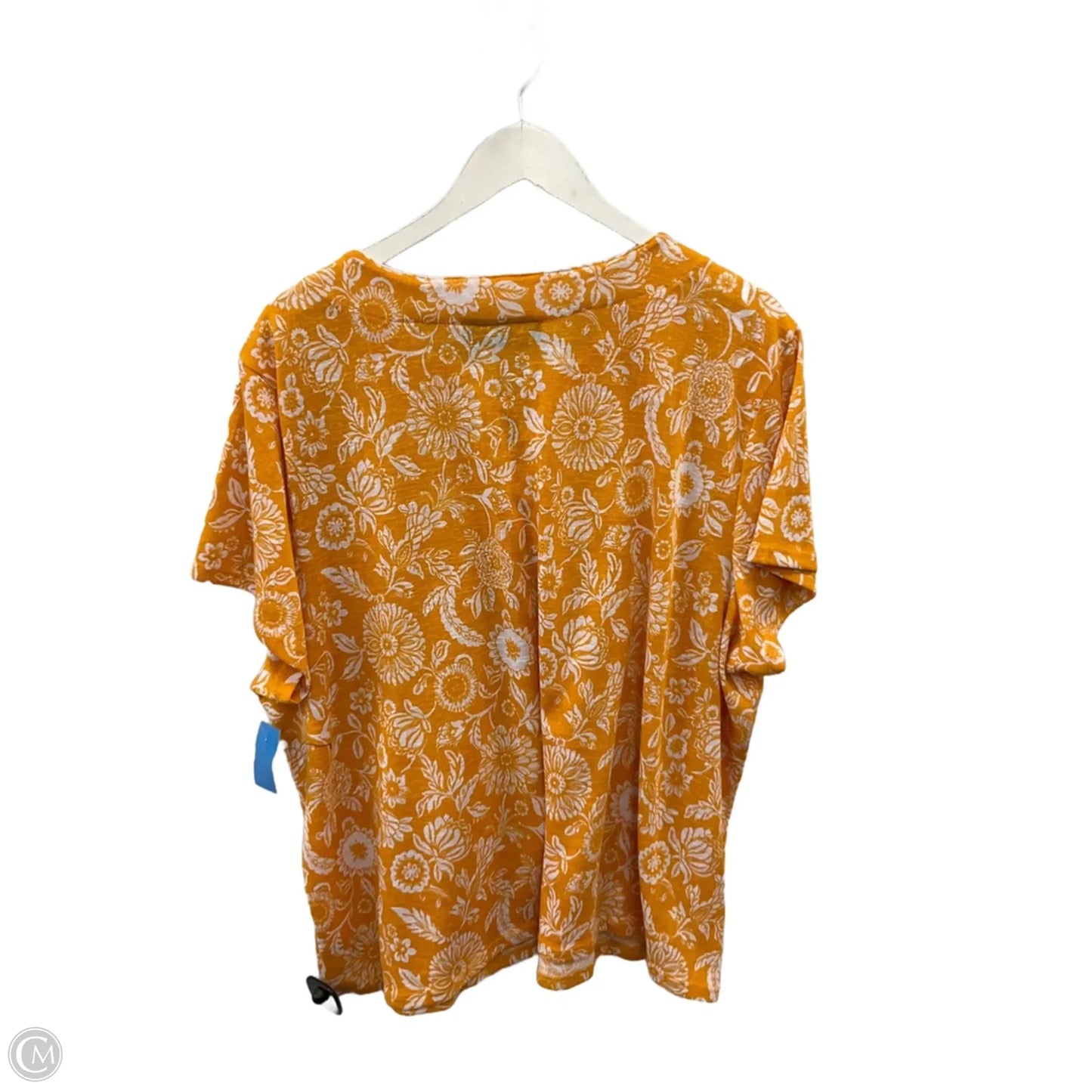 Top Short Sleeve By Rafaella In Yellow, Size: 3x