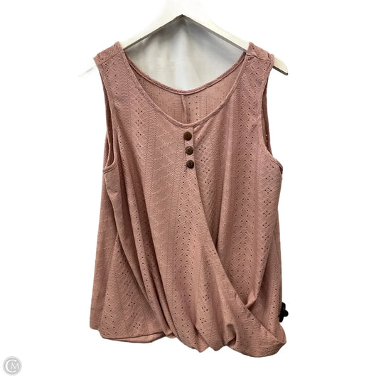 Top Sleeveless By Cme In Pink, Size: Xxl