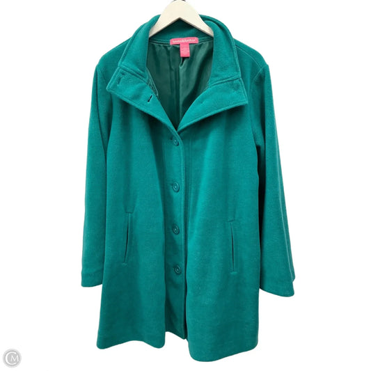 Jacket Fleece By Woman Within In Green, Size: L