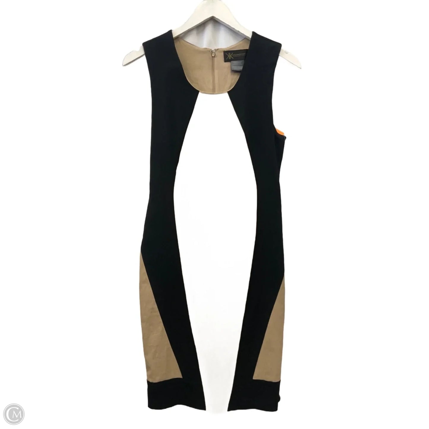 Dress Casual Midi By Kardashian Kollections In Black & Tan, Size: M