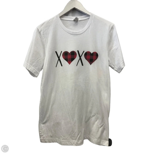 Top Short Sleeve By Canvas In White, Size: M