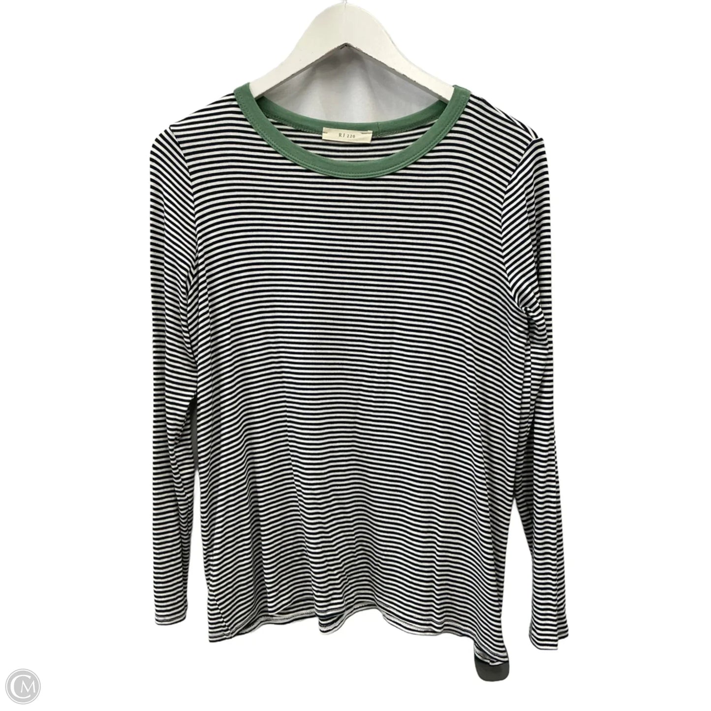 Top Long Sleeve By Clothes Mentor In Blue & White, Size: M