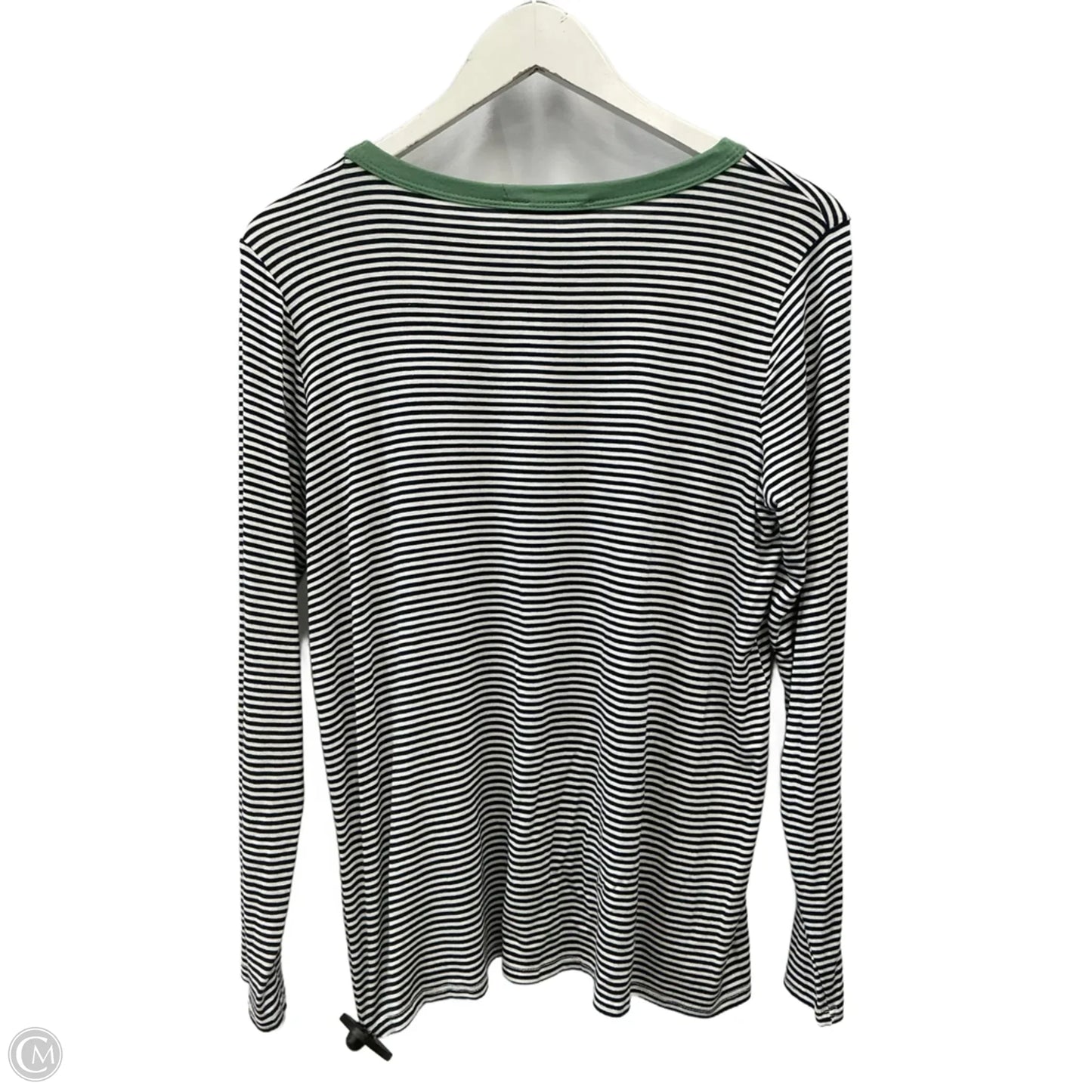 Top Long Sleeve By Clothes Mentor In Blue & White, Size: M