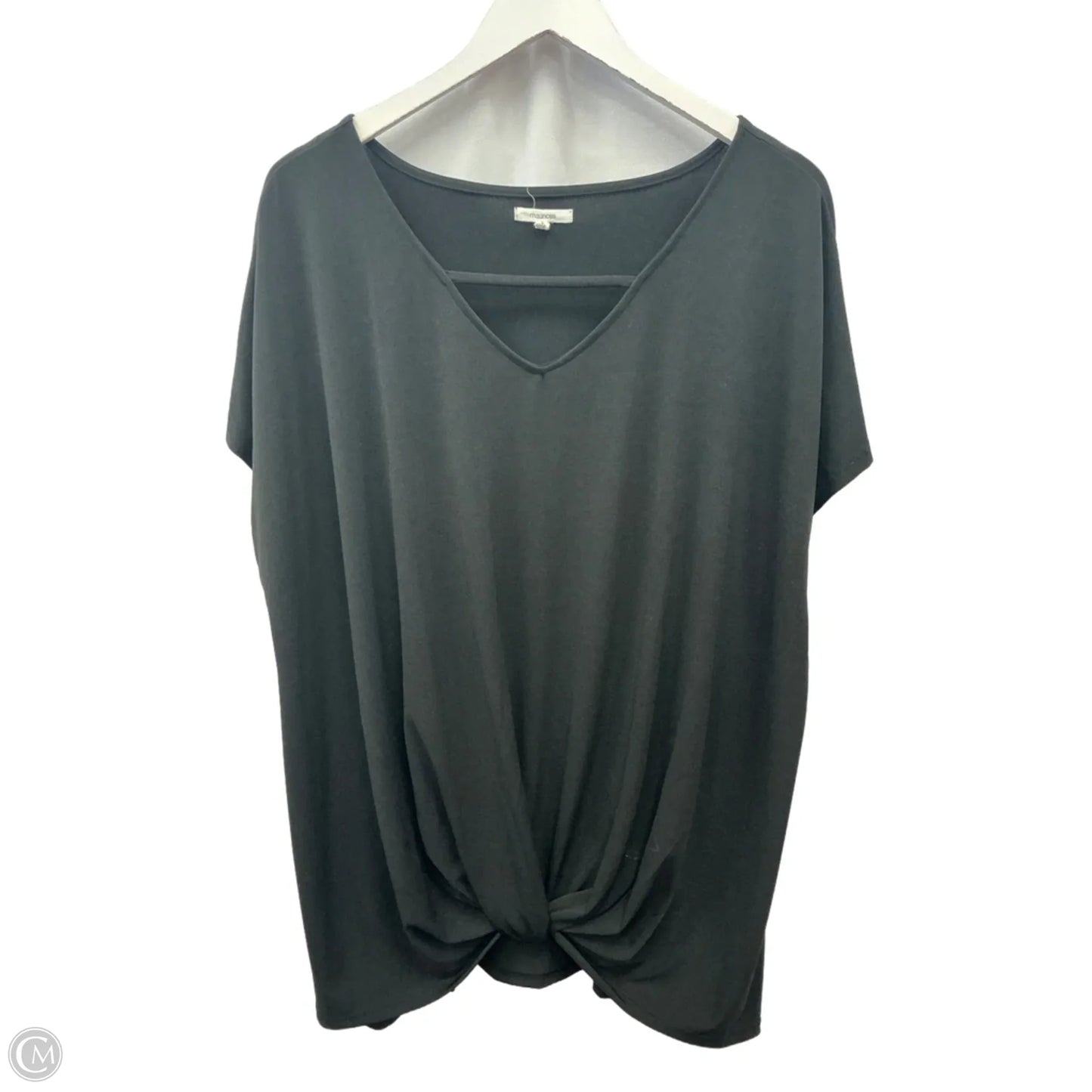 Top Short Sleeve By Maurices In Black, Size: 3x