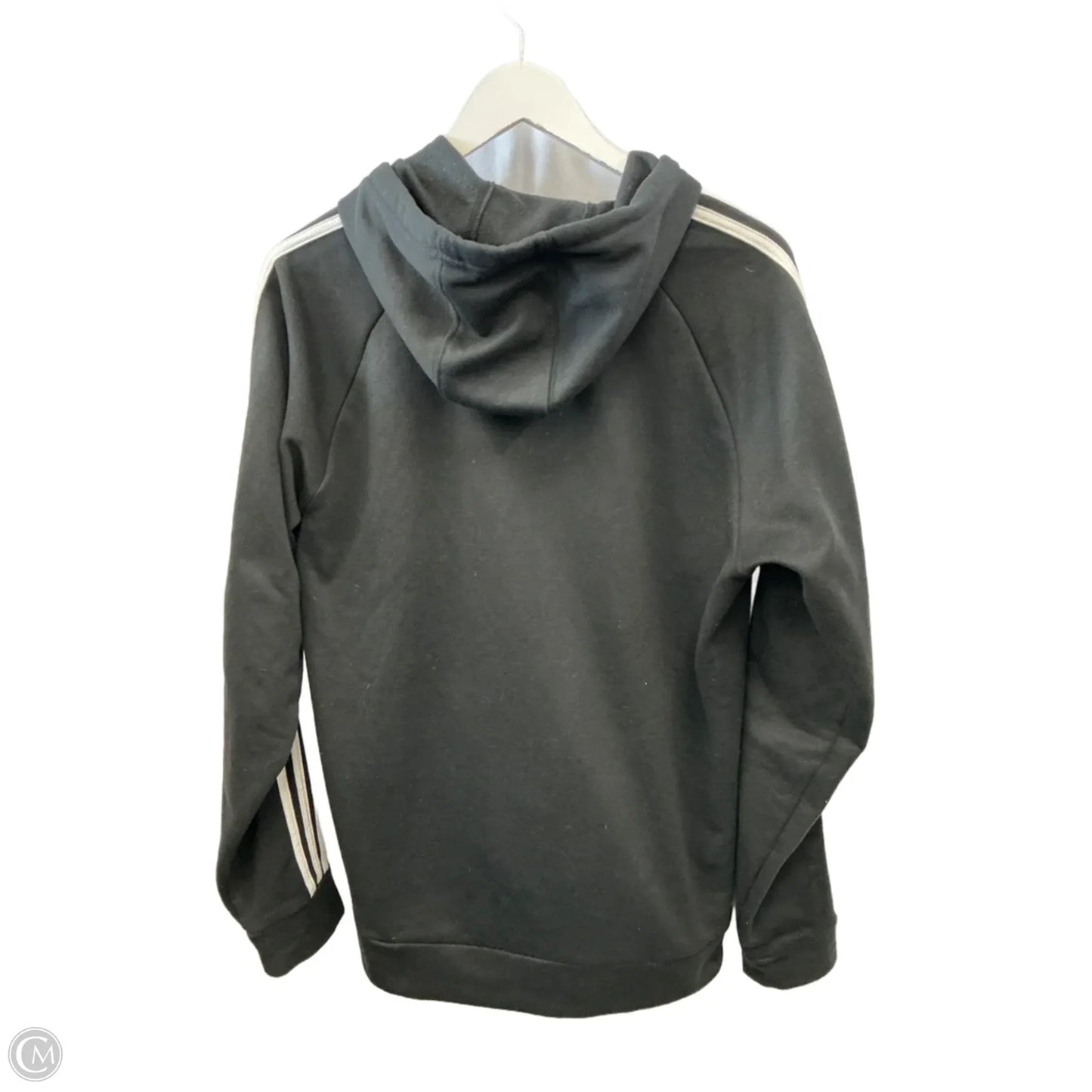 Athletic Sweatshirt Hoodie By Adidas In Black, Size: M