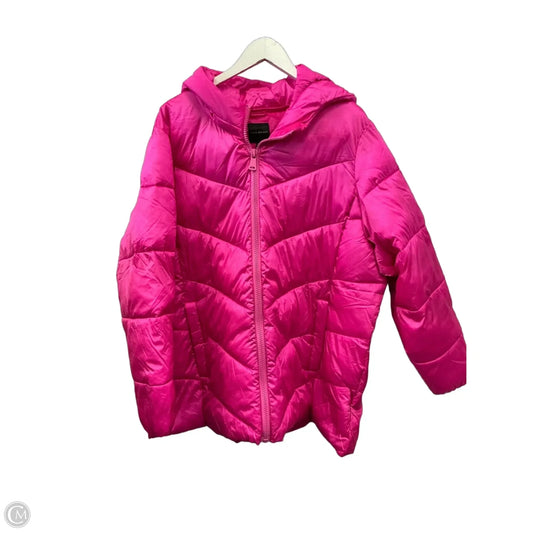 Jacket Puffer & Quilted By Lane Bryant In Pink, Size: 1x