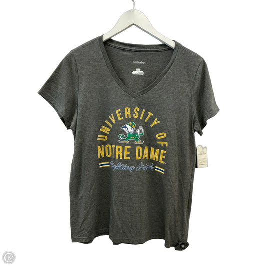Athletic Top Short Sleeve By Clothes Mentor In Grey, Size: L