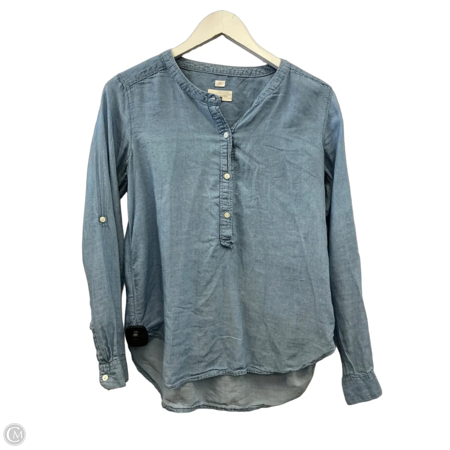 Top Long Sleeve By Loft In Blue, Size: Xs