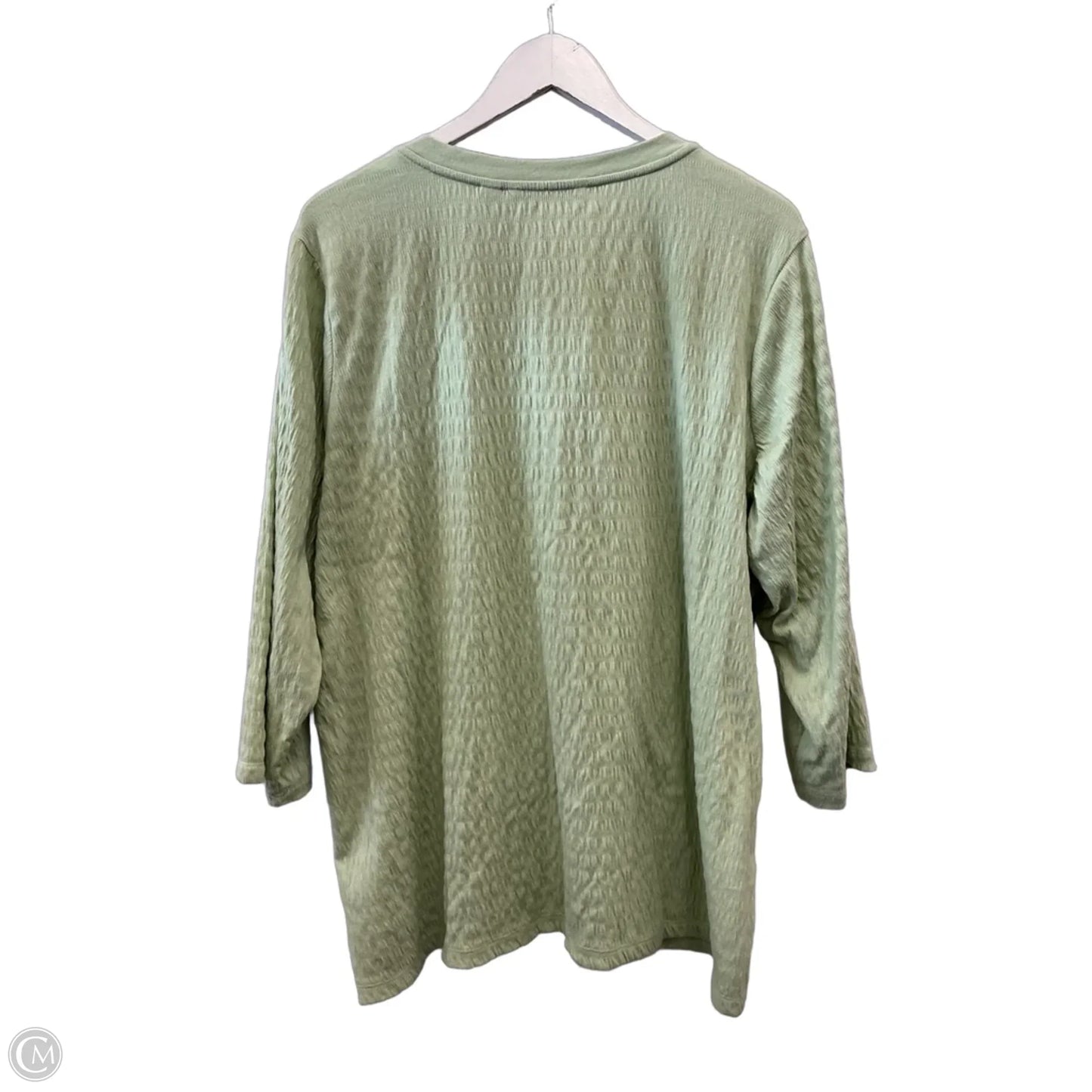 Top Short Sleeve By Isaac Mizrahi Live Qvc In Green, Size: 2x