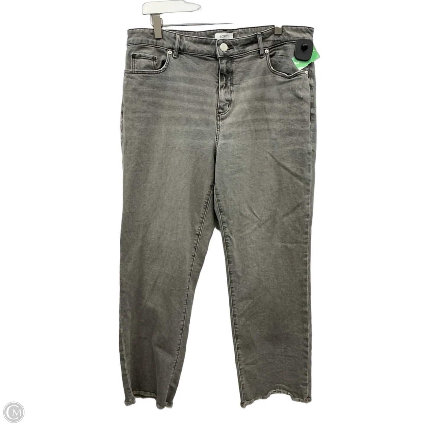 Jeans Straight By Loft In Grey, Size: 14