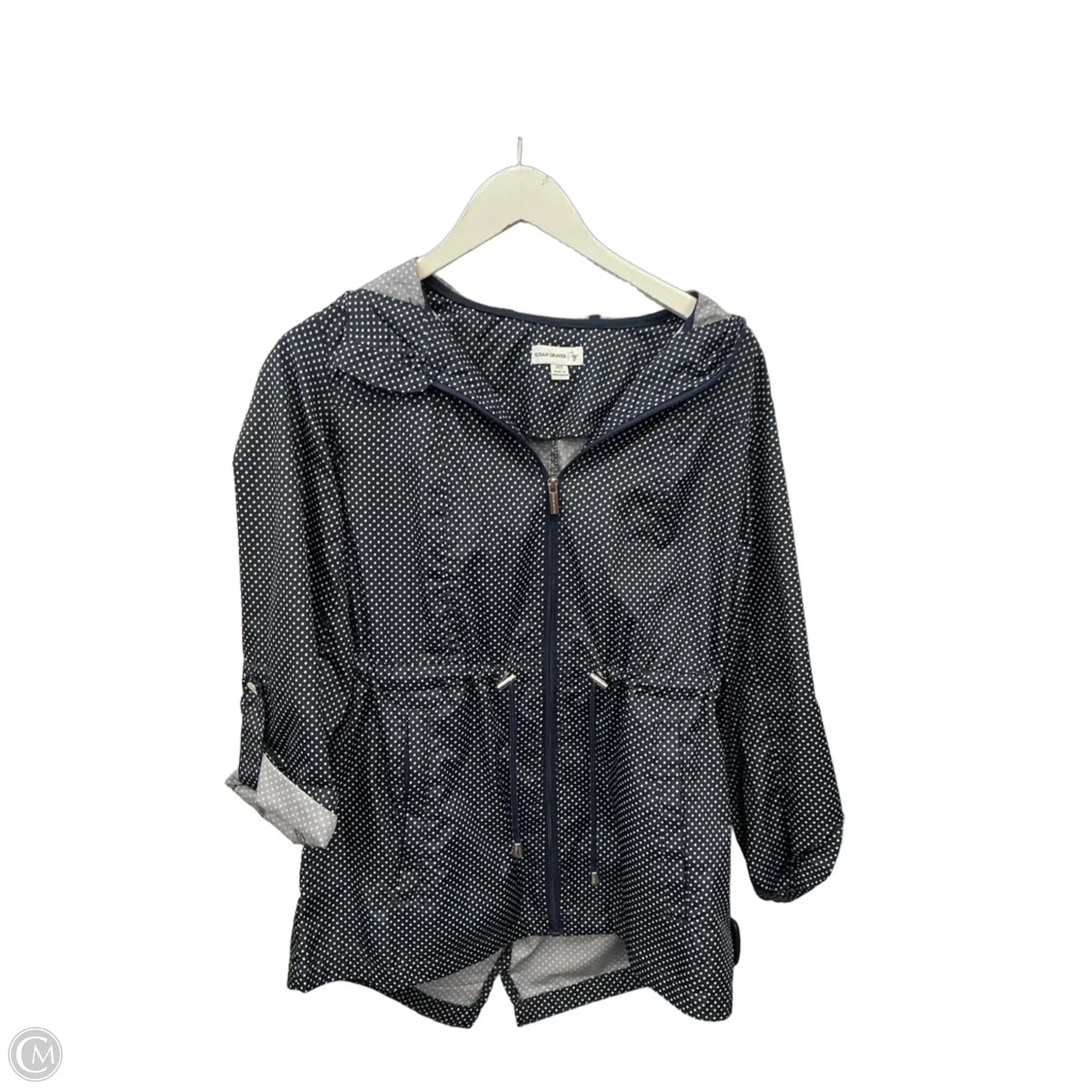 Jacket Windbreaker By Susan Graver In Polkadot Pattern, Size: Xs