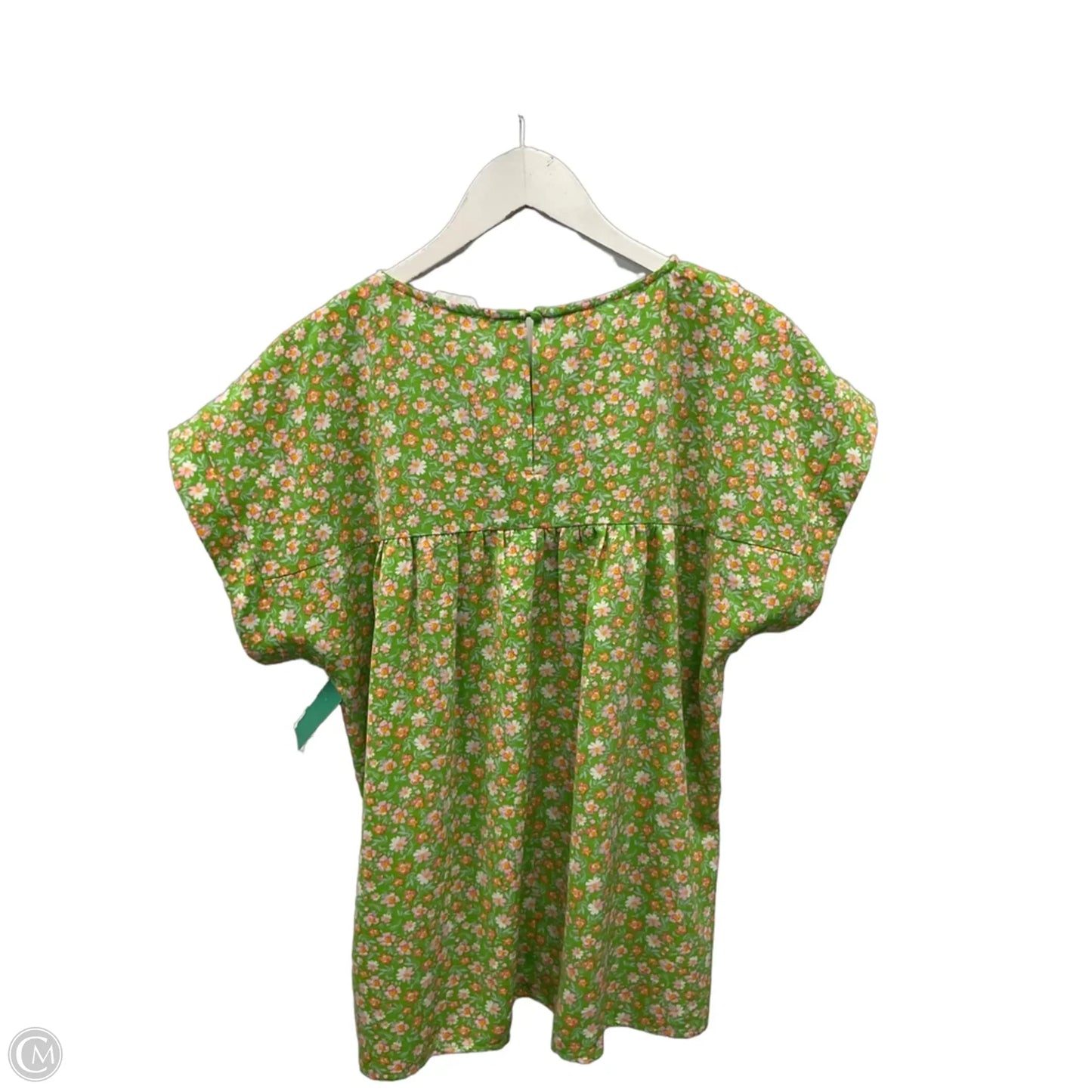 Top Short Sleeve By Emily Wonder In Green, Size: L