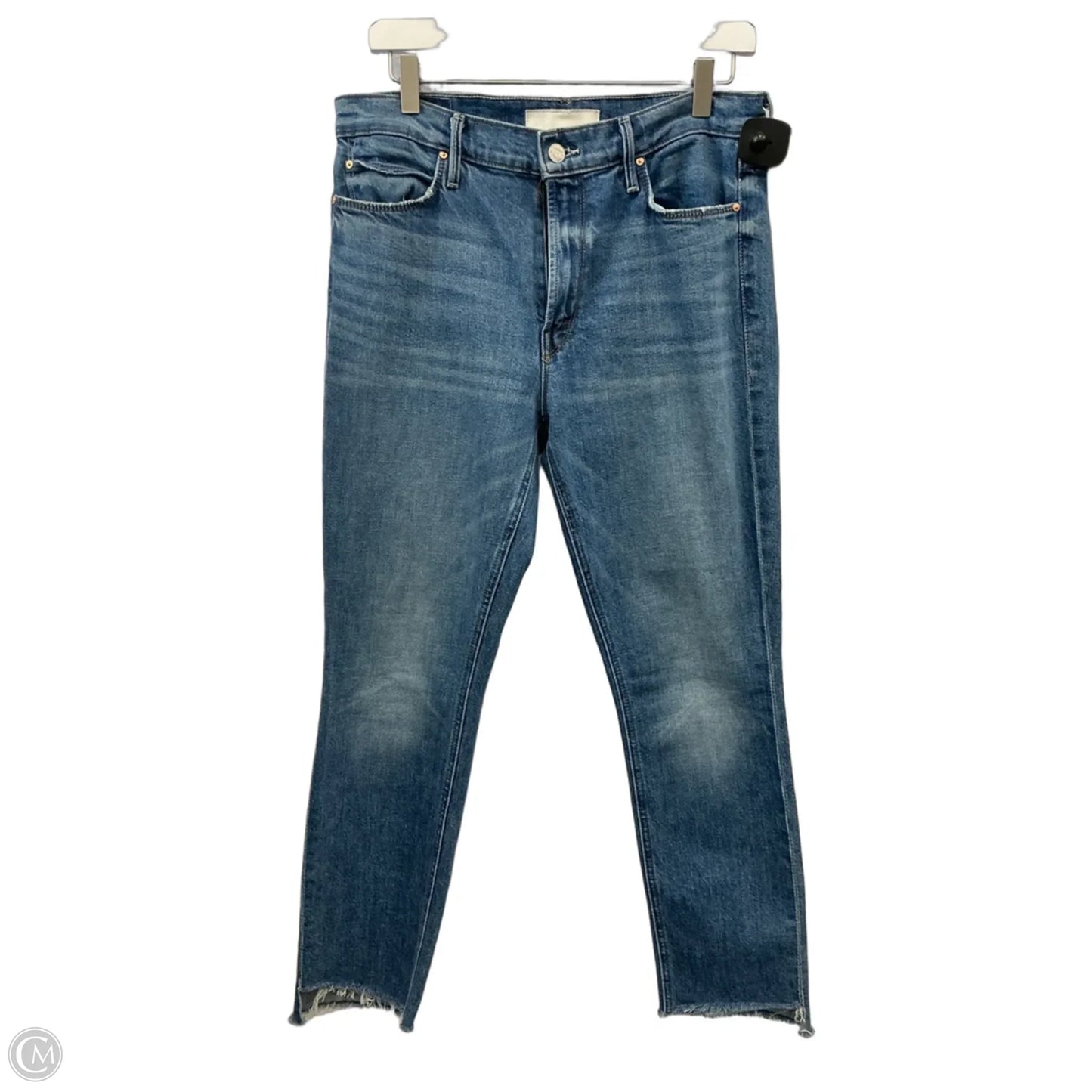 Jeans Straight By Mother In Blue Denim, Size: 12
