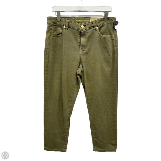Jeans Cropped By Michael By Michael Kors In Green, Size: 12